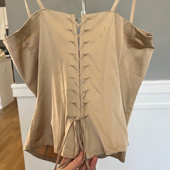 La Perla Corset with Gold Hardware and Lace Back - Picture 7 of 14